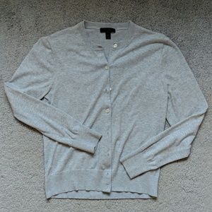 J. Crew Jackie Cardigan-Light Grey